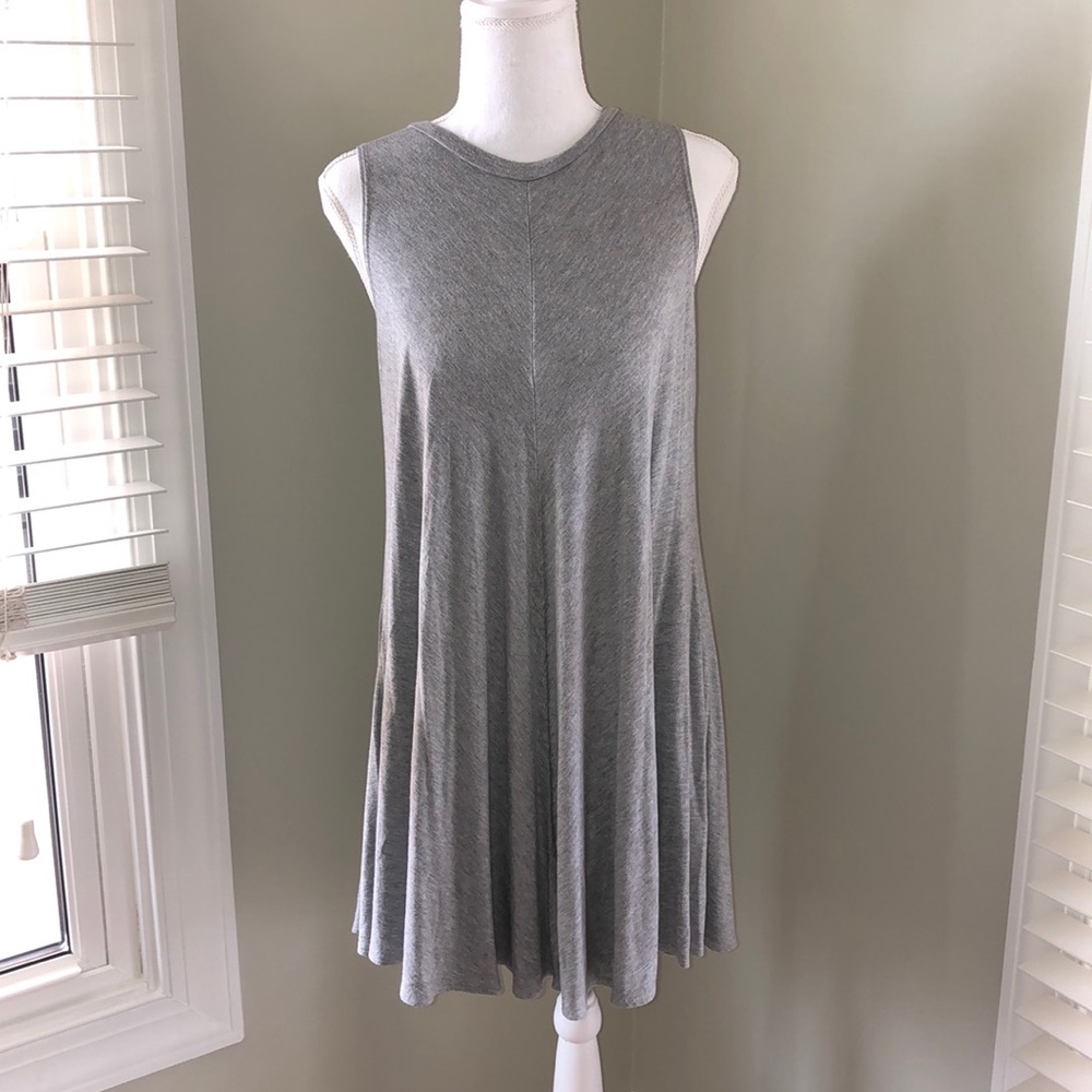 Silence + Noise Grey Midi Dress